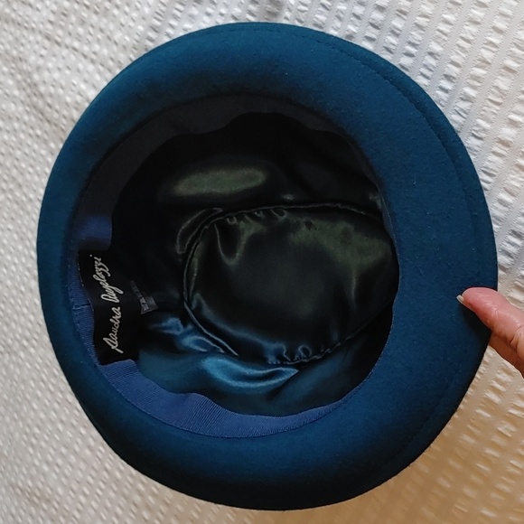 🌻Sandra Augelozzi Blue Wool Fedora - Picture 6 of 13